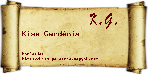 Kiss Gardénia névjegykártya